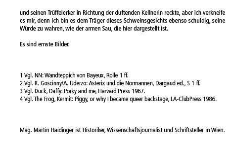 Schein und Schwein