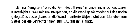 Einmal K&ouml;nig sein
